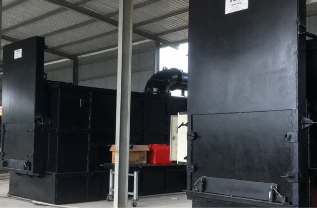 Lắp đặt hoàn thiện lò đốt thiêu củ chi